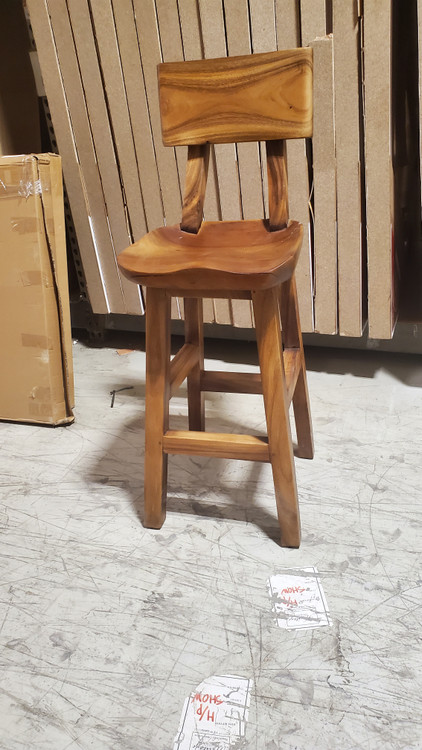 Contour Bar Stool Suar Wood Room Scene