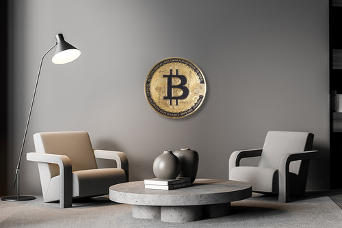 Bitcoin Wall Art Room Scene