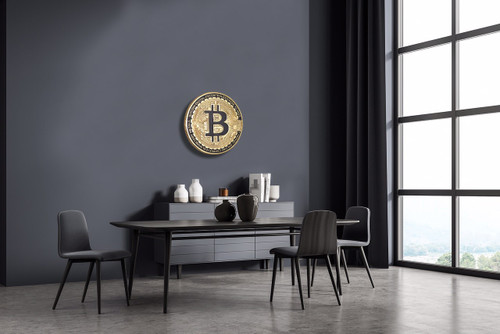 Bitcoin Wall Art Close Up Image