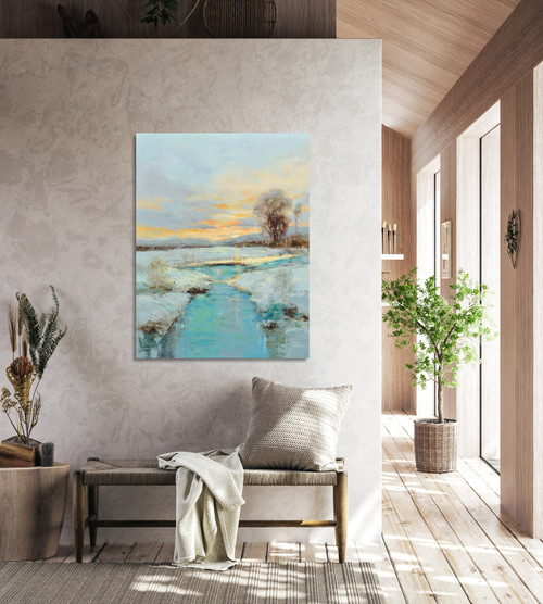 Sunset Snowy River Banks Gallery Wrap Room Scene