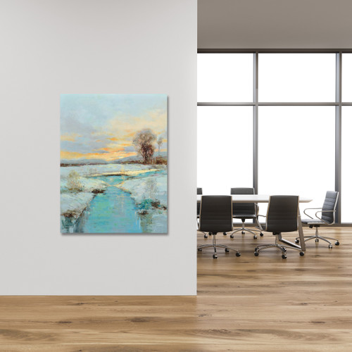 Sunset Snowy River Banks Gallery Wrap Close Up Image