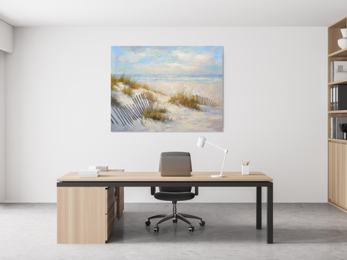 Grassy Beach Path Gallery Wrap Close Up Image