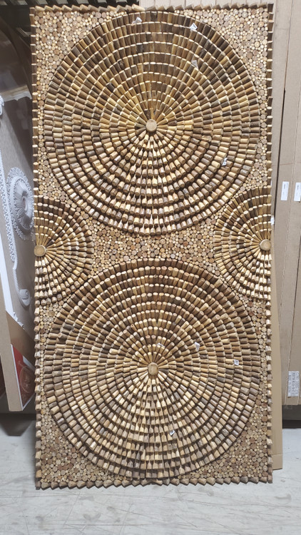 Rect Wall Art Random Wood 95x47in Room Scene