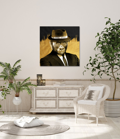 No Monkey Business Gallery Wrap Close Up Image