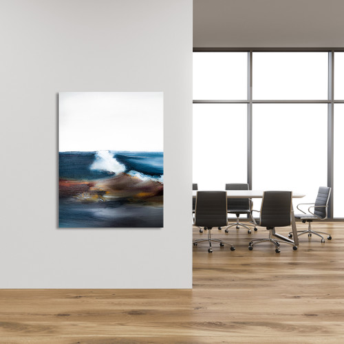 Blue Waves Gallery Wrap Room Scene