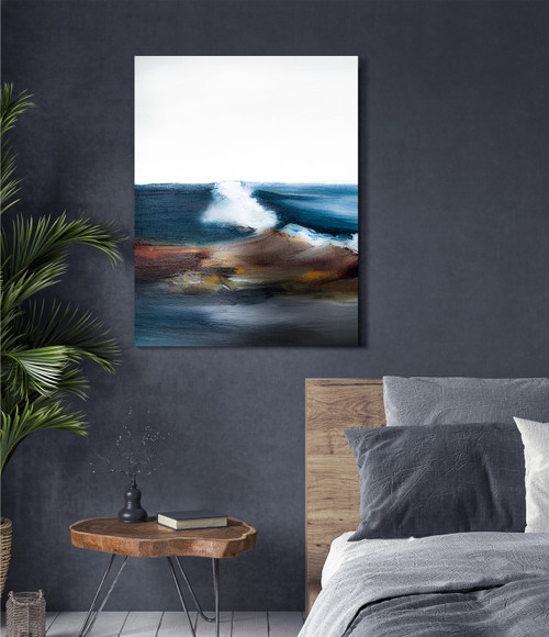 Blue Waves Gallery Wrap Close Up Image