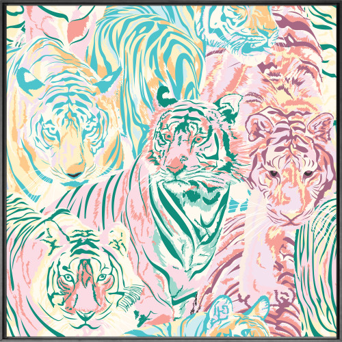 Jungle Pastels Gallery Wrap Room Scene