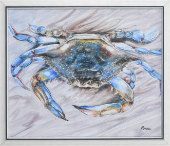Large Blue Crab with Blue Accent Frame