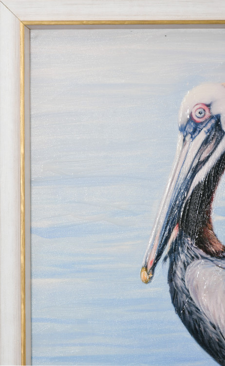 Seagull with Gold Accent Frame Room Scene