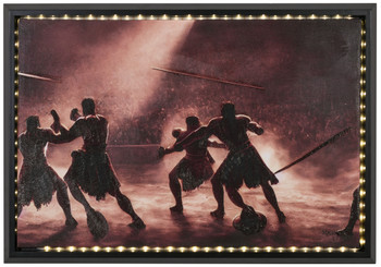Gladiators Illuminated with Gallery Frame