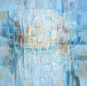 Hand Scraped Canvas Giclee Room Scene