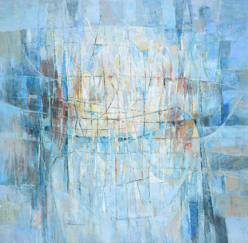 Hand Scraped Canvas Giclee Room Scene