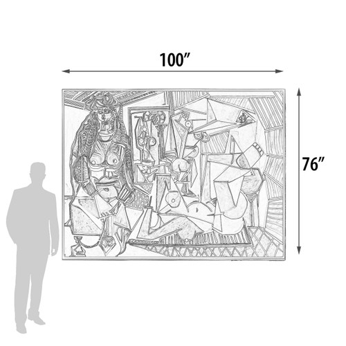 Abstract Mural XXL in Simplicity Frame Room Scene