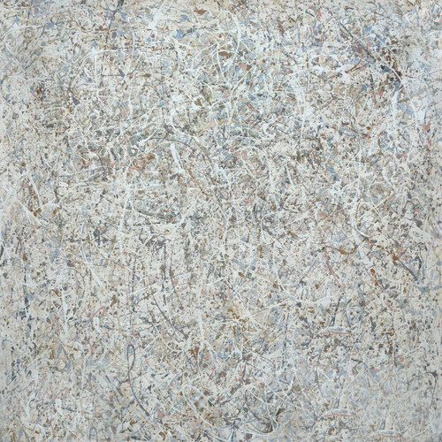 Beige and Terracotta Spin Art 40x40 Close Up Image