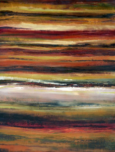 Abstract Multi-Colored Lines Giclee Room Scene