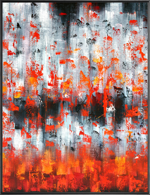 Red and Black Abstract Giclee