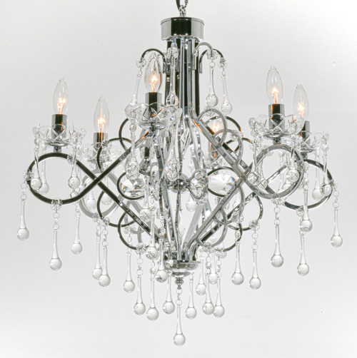 Silver Sorleona Chandelier Room Scene