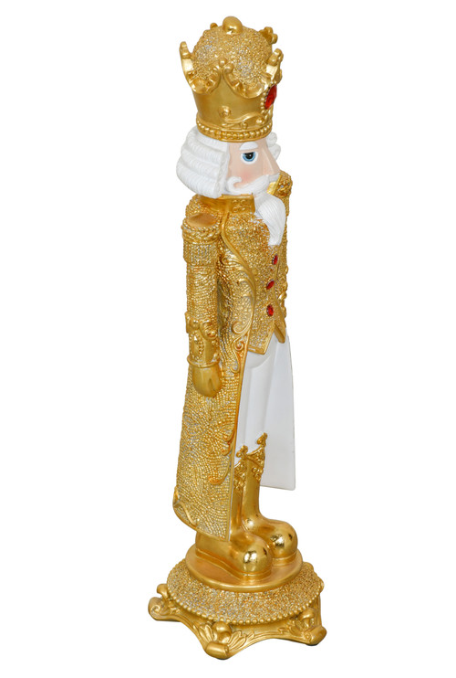 24.5in Nutcracker with Gold Coat Close Up Image