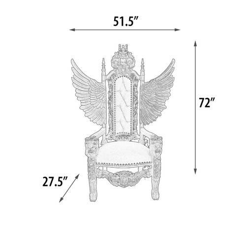 Gold Lion King Chair with Wings Room Scene