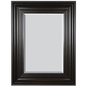 Grand Simplicity Mirror 20X24 Black with Red Undertones