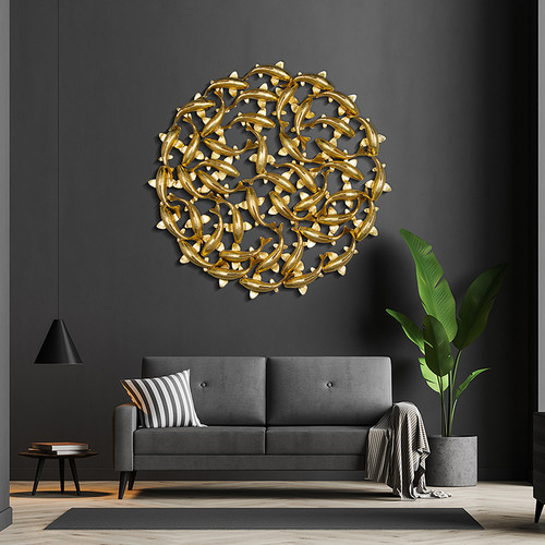 Koi Zen Wall Art 63 Inch diameter