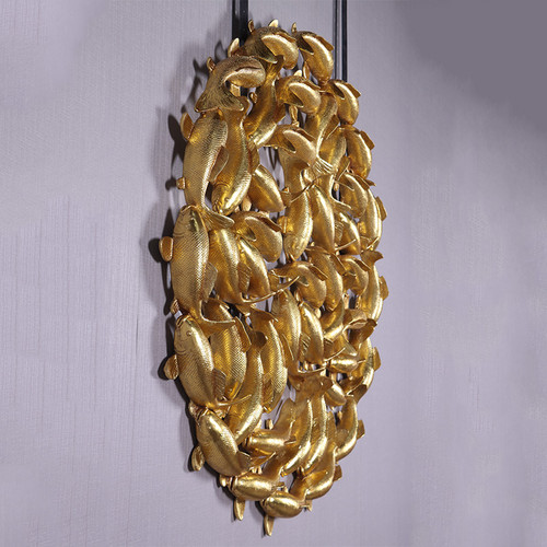 Koi Zen Wall Art 63 Inch diameter Close Up Image