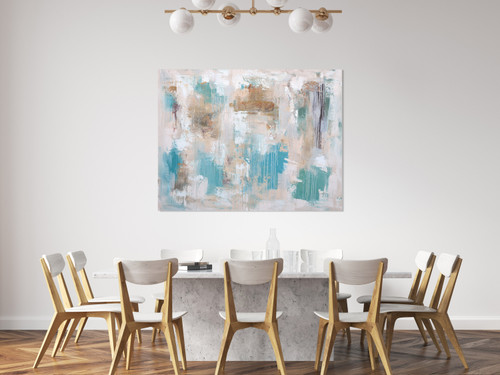 Abstract Blue Sand Room Scene