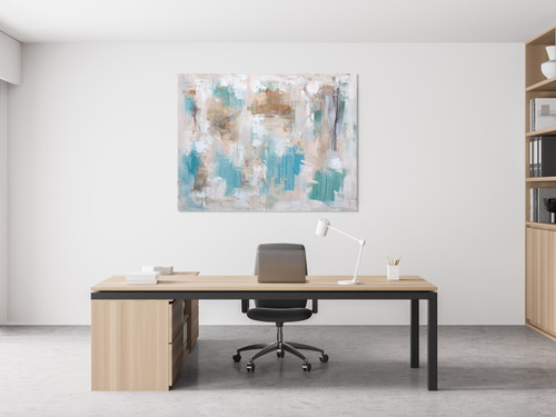 Abstract Blue Sand Close Up Image