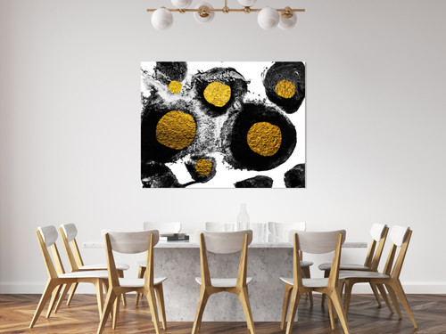 Gold and Gold Circles Room Scene