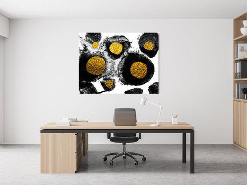 Gold and Gold Circles Close Up Image