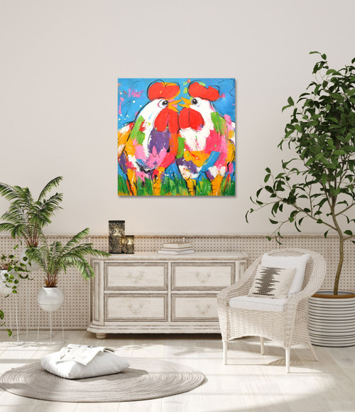 Color Chicken Close Up Image