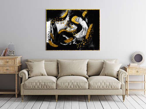 Gold/Black/Silver Figures Room Scene