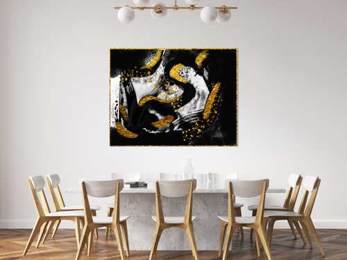 Gold/Black/Silver Figures Close Up Image