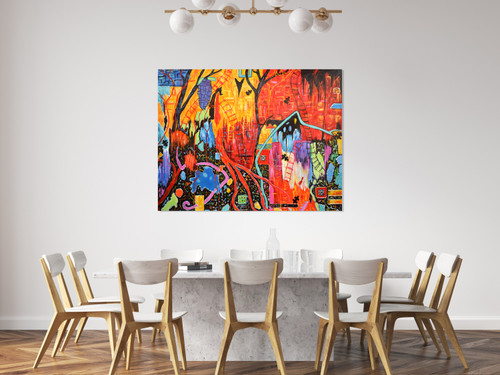 Crazy Color City Room Scene