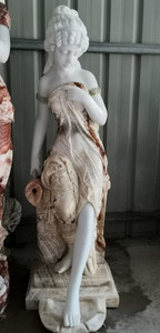Marble Lady Fountain Statue