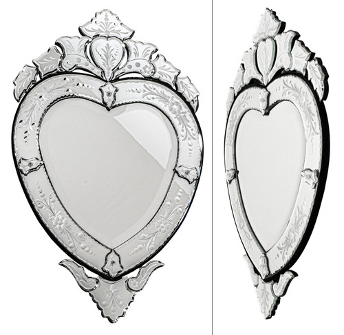 Venetian Glass Hear Mirror Close Up Image
