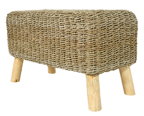 Woven Seagrass Bench