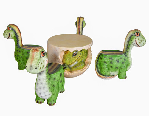 Dinosaur Discovery Table and Chairs 5pc Set Close Up Image