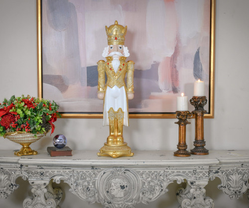 36'H Gold Nutcracker Room Scene