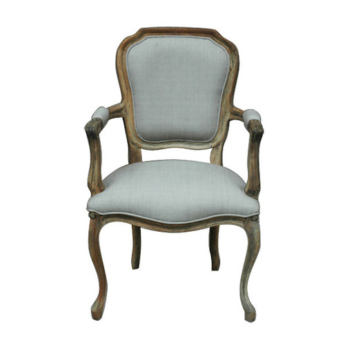 Farmhouse Arm Linen Chair