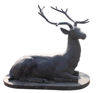 Lying Iron Deer Sculpture 4178B