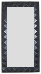 Pyramid Flat Black Leaner Mirror