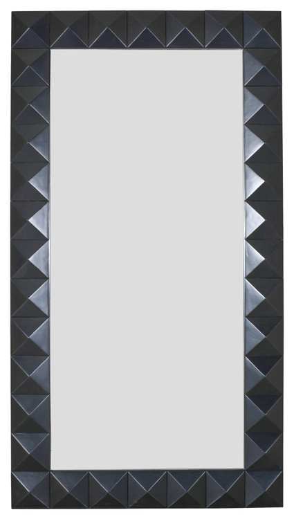 Pyramid Flat Black Leaner Mirror