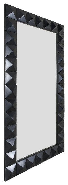 Pyramid Flat Black Leaner Mirror Close Up Image