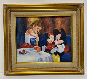 Girl Serving Tea  Framed 20x24