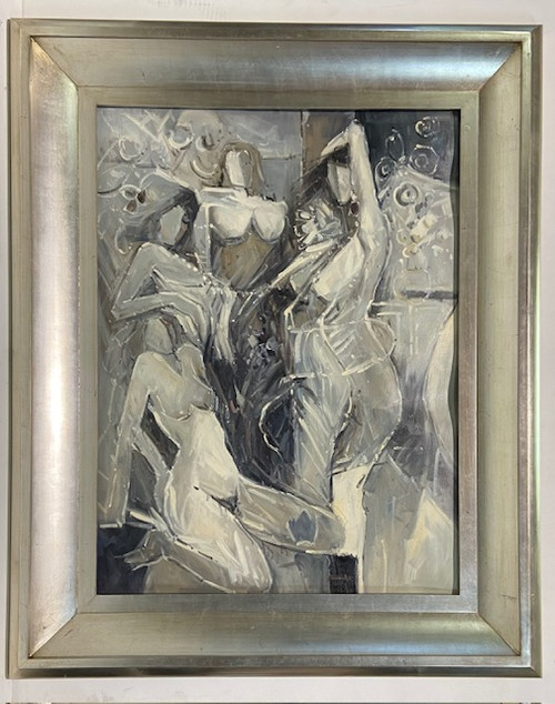 Black and White Group of  Women Framed 30x40