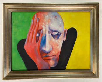 Modern Portrait of  Sad Man  Framed 30x40