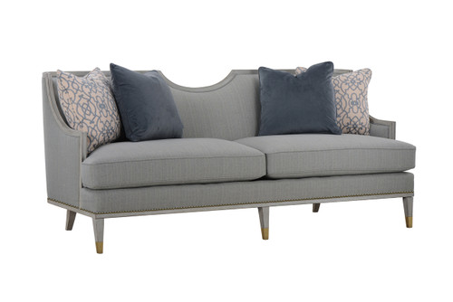 161 - Intrigue  Collection Transitional  HARPER VINTAGE BLUE SOFA Close Up Image
