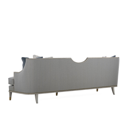 161 - Intrigue  Collection Transitional  HARPER VINTAGE BLUE 110INCH SOFA