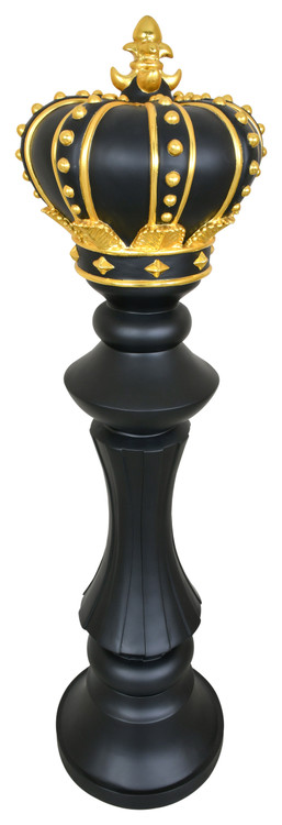 Black and Gold Chess King Close Up Image